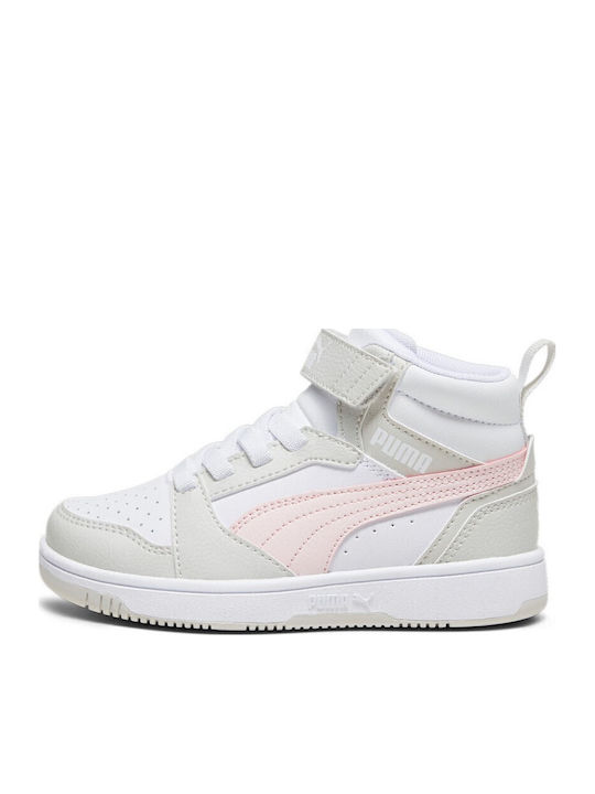 Rebound V6 Kids Sneakers High with Scratch White