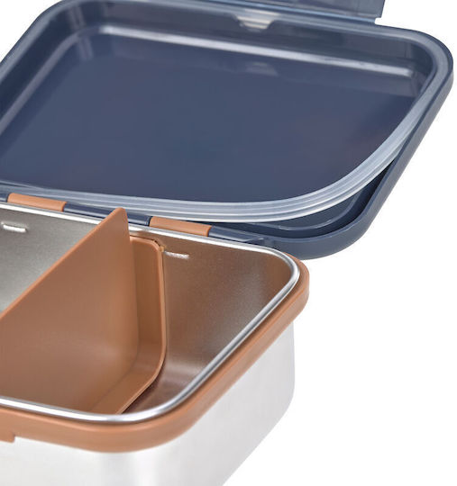 Laessig Little Gang Smile Stainless Steel Kids Food Container Gray
