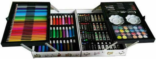 Painting Set in Case Colouring Set with Suitcase 144pcs 34x23cm 144pcs