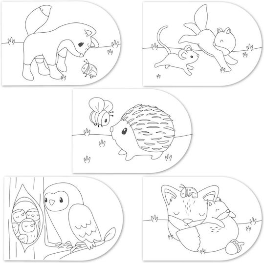 Little Dutch Forest Friends Painting Set 30x21cm