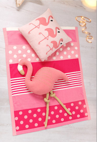 Bizzi Growin Pernă Decorativă pentru Pătuț Flora Flamingo Roz 26x35cm