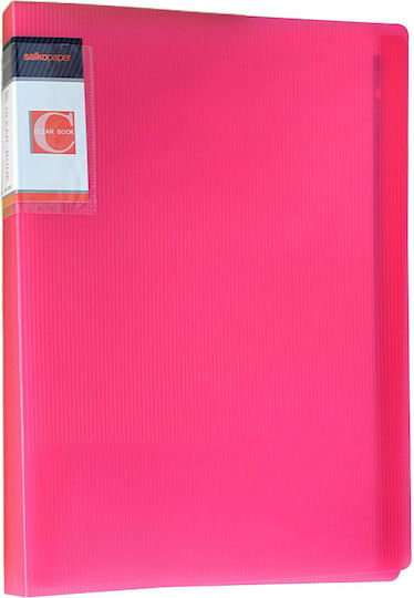 Salko Paper Clipboard Flexible with 10 plastic sleeves Slides for Paper A4 (Μiscellaneous colours) 1pcs