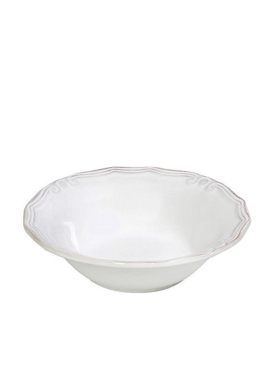 Espiel Tiffany Müslischüssel Rund Keramik Weiß mit Durchmesser 15cm