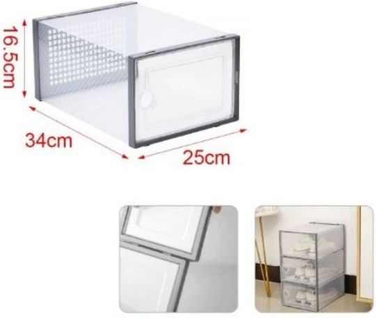 Пластмасова Кутия В Сив Цвят 34x25x16.5см Пластмасова Кутия В Сив Цвят 34x25x16.5см