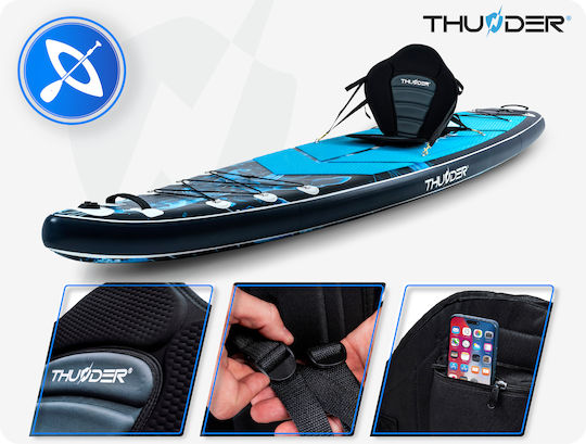 Thunder Inflatable Φουσκωτή Σανίδα SUP / Kayak με Μήκος 3.65m Μπλε