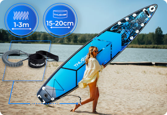 Thunder Inflatable Φουσκωτή Σανίδα SUP / Kayak με Μήκος 3.65m Μπλε
