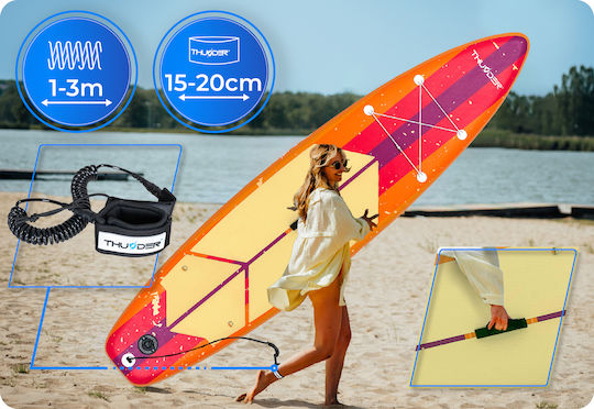 Thunder Inflatable SUP Board 320cm Gonflabilă Placă SUP cu Lungime 3.2m Portocaliu