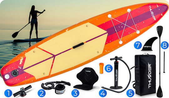 Thunder Inflatable SUP Board 320cm Gonflabilă Placă SUP cu Lungime 3.2m Portocaliu