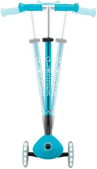 Globber Kids Scooter Foldable Elite Lights 3-Wheel Turquoise