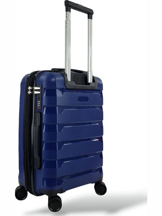 Seagull Cabin Travel Suitcase Hard Blue with 4 Wheels Height 55cm SG180-55-Blue