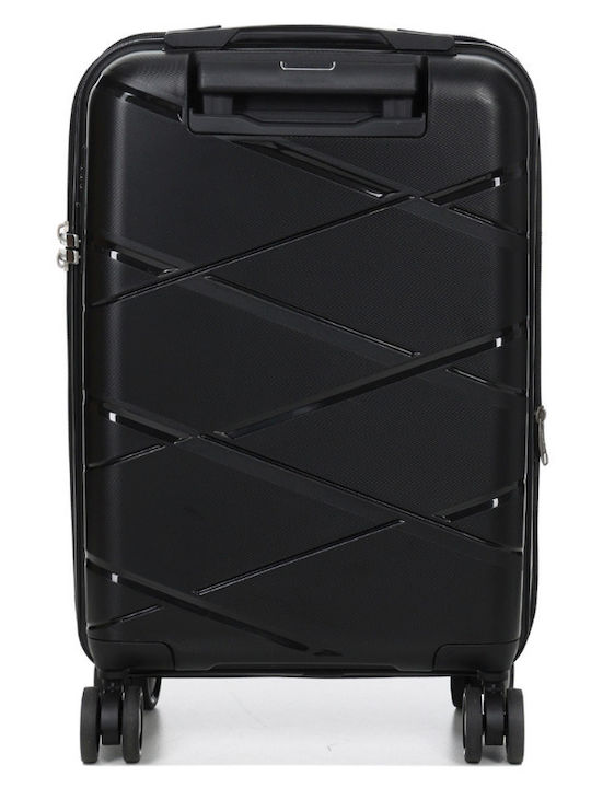 WORLDLINE Kabinenreisekoffer Hartschalen Black mit 4 Räder Höhe 55cm
