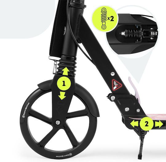 HyperMotion Kids Scooter Foldable Skyline 2-Wheel for 6+ years old Years Pink