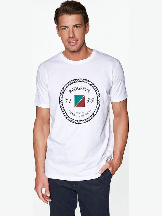 Redgreen T-shirt Print Circle Rope White