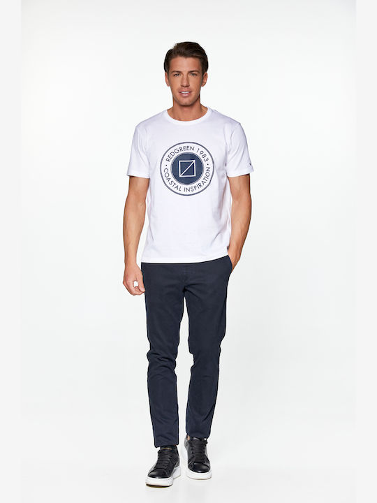 Redgreen T-shirt Τύπωμα Coastal Inspiration Λευκό
