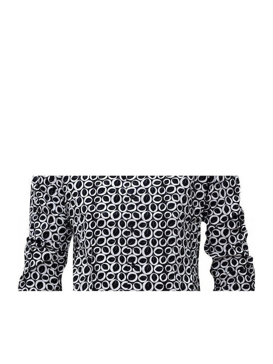 3b Gruppen Hemd in Fashion Weiß Schwarz