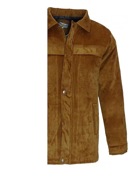 Blue Lake Herren Jacken Jacke Suet Blue Lake Stoff Baumwolle 90 % 10 % Elast Flokos Futter Kapitonierte Batya Glaswolle Tabac Braun