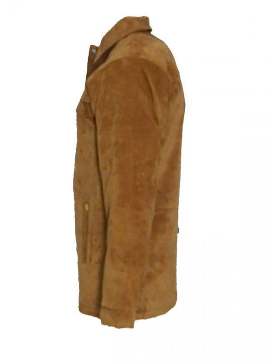 Blue Lake Herren Jacken Jacke Suet Blue Lake Stoff Baumwolle 90 % 10 % Elast Flokos Futter Kapitonierte Batya Glaswolle Tabac Braun