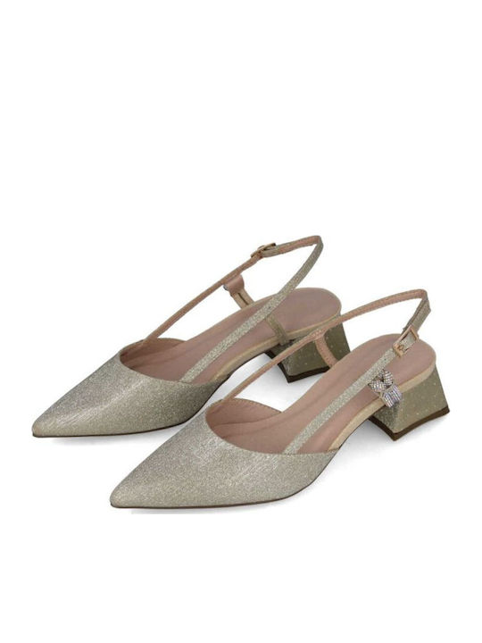 Menbur Gold Pumps Exofteri Glitter 24099
