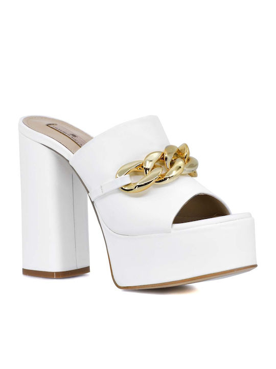 Tsakiris Mallas Women's Mules Casual White Leather Tsakiris Mallas Women's Mules Casual White Leather