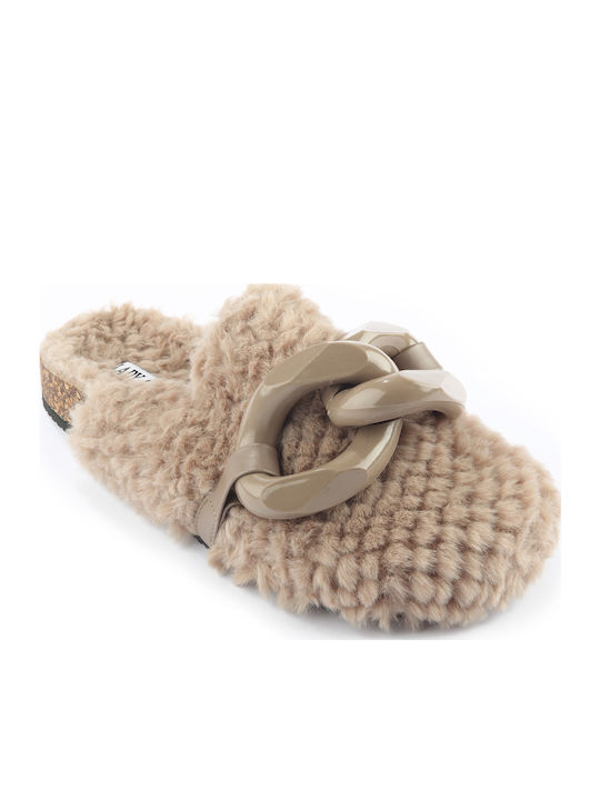 Παντόφλα Γυναικεία Fshoes Χακι