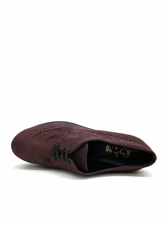 Smart Cronos Suede Platforms Women Smart Cronos Μπορντω Crns-6323-s