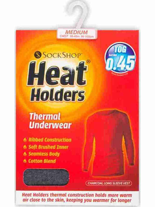 Ισοθερμική Μακρυμάνικη Μπλούζα Ανδρική Heat Holders Ανθρακί
