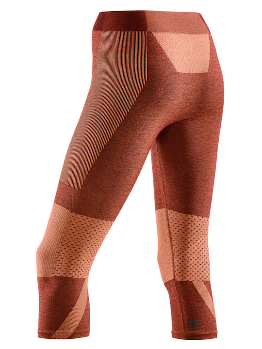 Cep Γυναικεία Ισοθερμικά Σκι Touring 3/4 Base Tights Κόκκινο