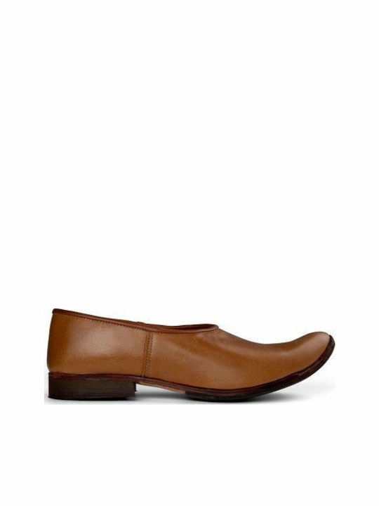 Dalis Leather Δερμάτινα Μυτερά Παπούτσια Καφέ Ανοιχτό 111582