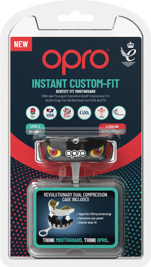 Μασέλα Opro Eyes Instant Custom Fit V2 Black Red Gold