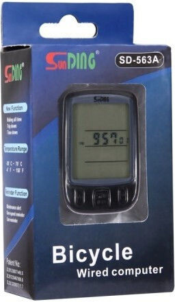 Sunding Sd-563b Waterproof Wired Bicycle Computer-Speedometer Large LCD Screen 2100029627385