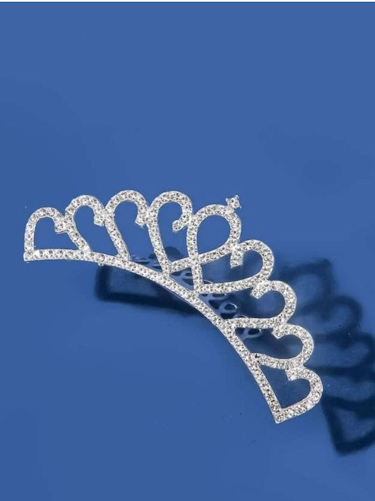 Bridal Comb Rhinestones Crystals Hearts Length 11cm Height 3.50cm