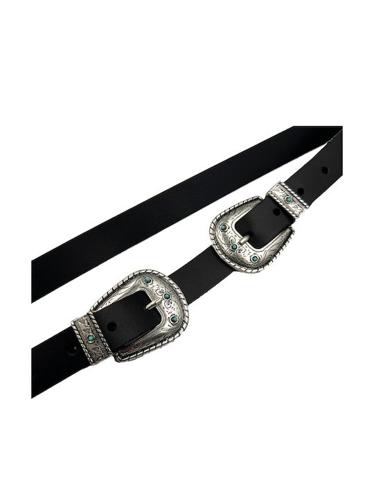 Curea Dama Handmade Country 2 Catarame Piele Naturala