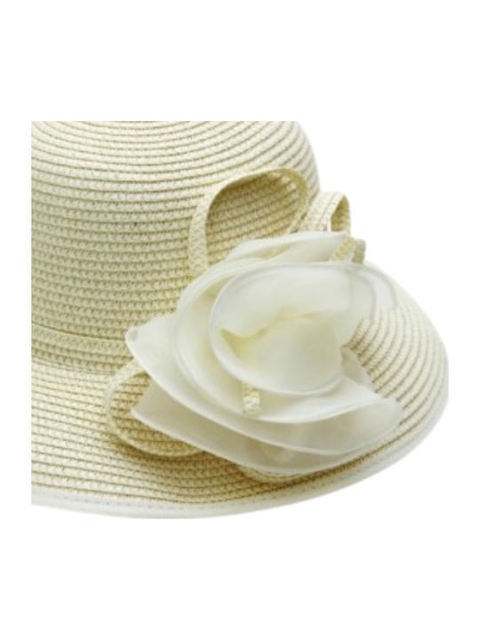 Wicker Beige Hat Flower 604 Oem