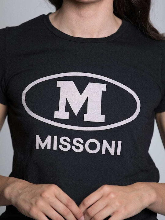 M Missoni Μαύρο Logo T-shirt