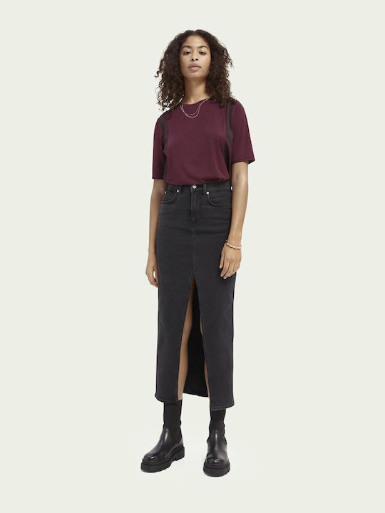 Scotch & Soda Loose Fit Mix T-shirt Δαμασκηνι