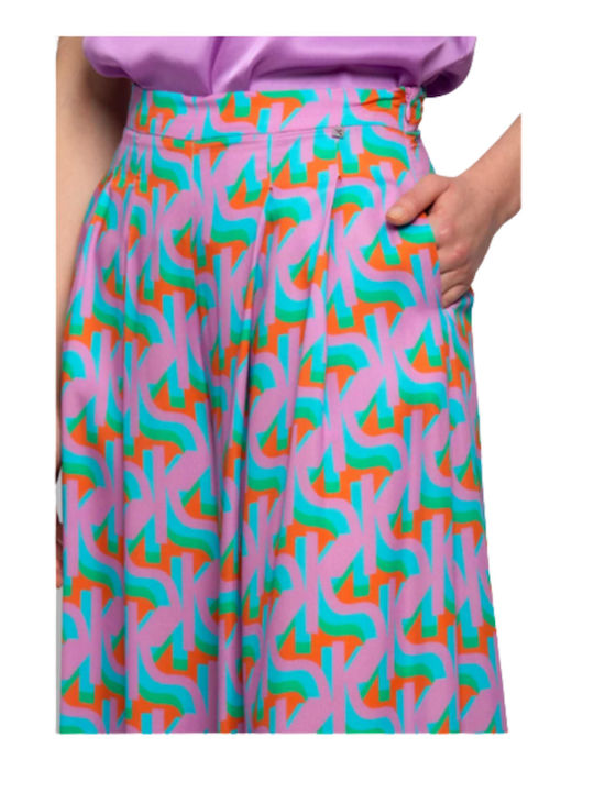 Kocca Pantaloni Fant arancio/lilla Riith Fashio F1092 Pantaloni dama