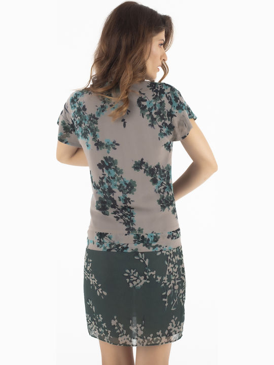 Liu-jo Floral Midi Φορεμα C62194 T1044