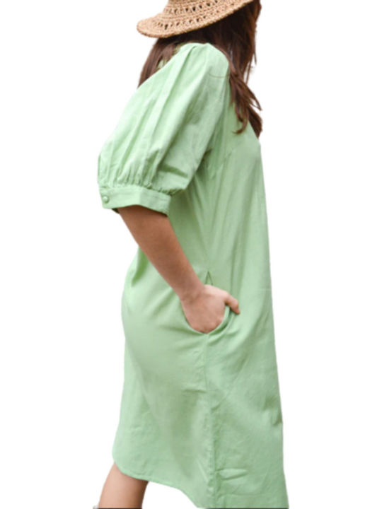 Fransa Frmaddie Dress Onecolor 20611928_green Γυναικείο