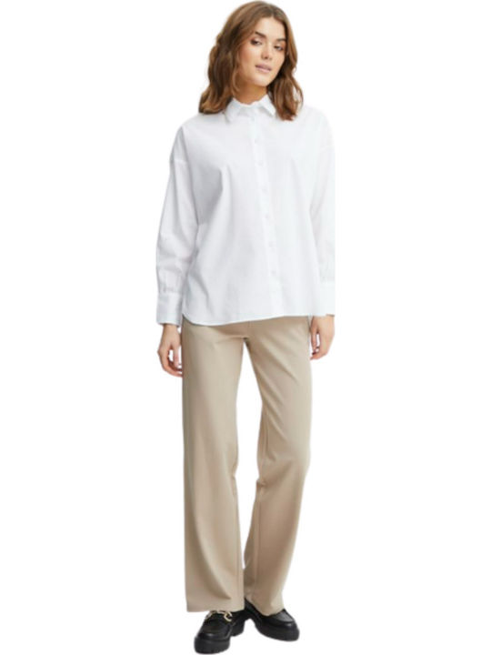 Fransa Shirt Long Sleeve Frpop Sh 3 20611665_white Γυναικείο