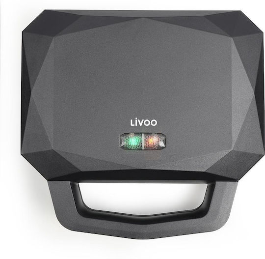 Livoo Τοστιέρα για 2 Τοστ 1000W Μαύρη