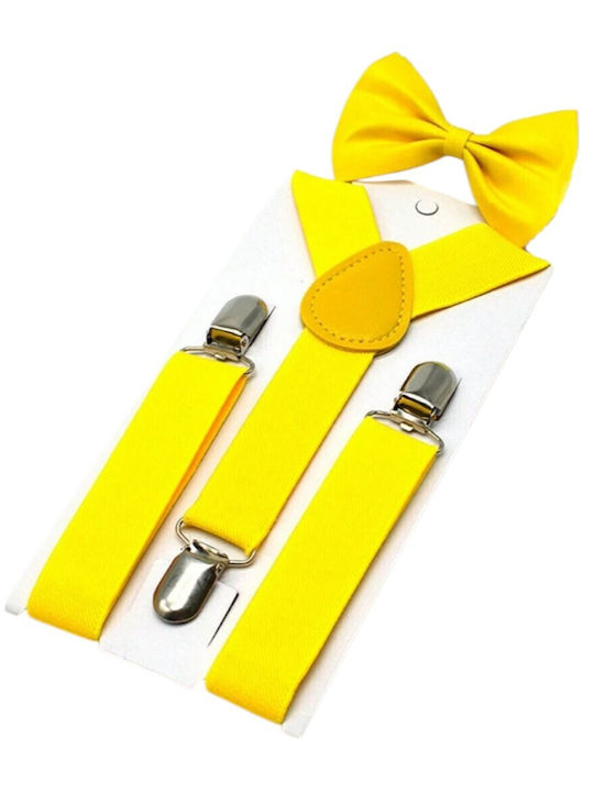 TakTakBaby Set Papion cu bretele Galben TakTakBaby Set Papion cu bretele Galben