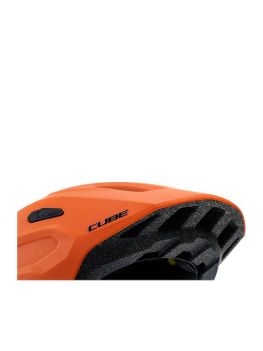CUBE Linok II X Actionteam Kids' Helmet for Mountain Bike Orange with MIPS Protection & LED Light