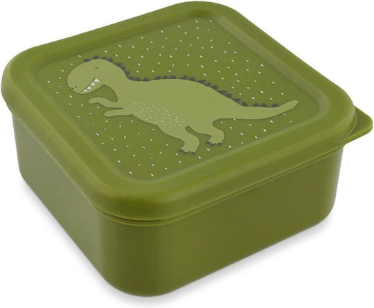 Trixie Nesting Snack Box Πλαστικό Παιδικό Σετ Φαγητού Δεινόσαυροι Πράσινο 11.5 x 11.5 x 6.5εκ.