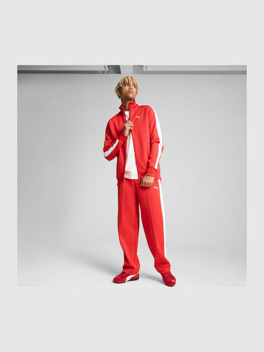 T7 Мъжка Жилетка Red - White