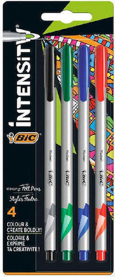 BIC Μαρκαδόροι Σχεδίου Intensity Medium Mix 4 Bic 0.8mm Σετ 4 χρώματα