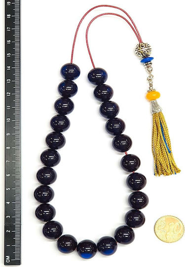 Roloi Komboloi Mastic Worry Beads Blue 35cm