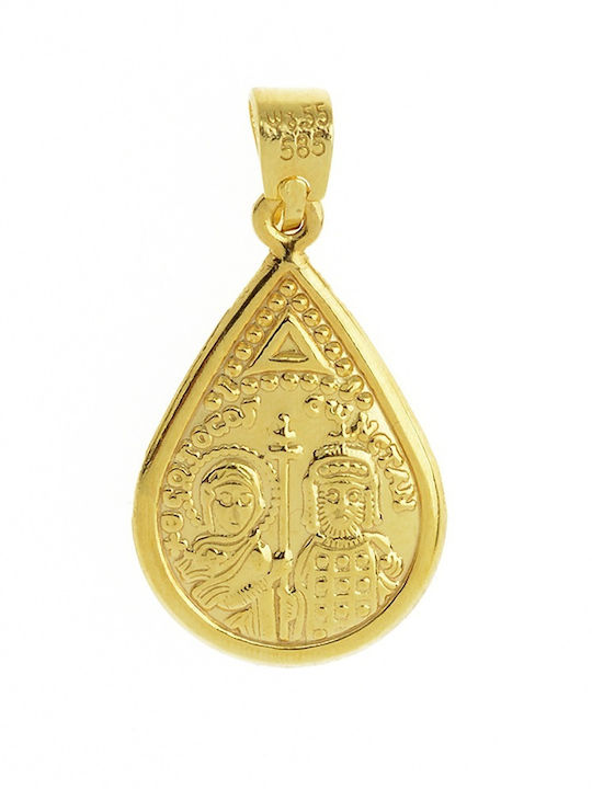Senzio Belibasakis Halskette Konstantin Amulett aus Gold 14K