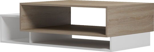 Rectangular Central Coffee Table Dekost Wooden Sonoma White W105xD50xH32cm