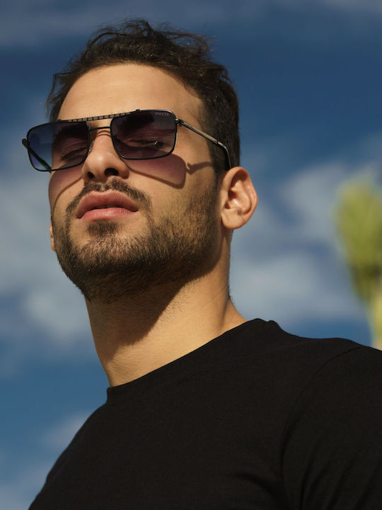 Ghetto Unisex Γυαλιά Ηλίου με Καφέ Σκελετό και Καφέ Φακό K39086BB brown blue