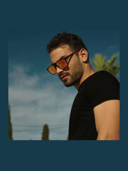 Ghetto Herren Sonnenbrille mit Blau Gestell und Blau Linse K38189 BLUE